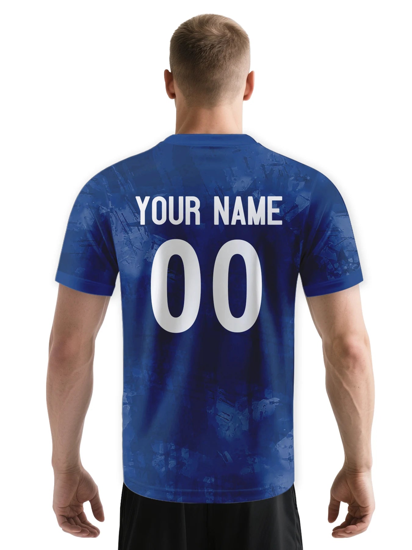 Men's Elite Football Training Top - Moisture-Wicking Personalized Soccer Jersey - Cobalt Blue