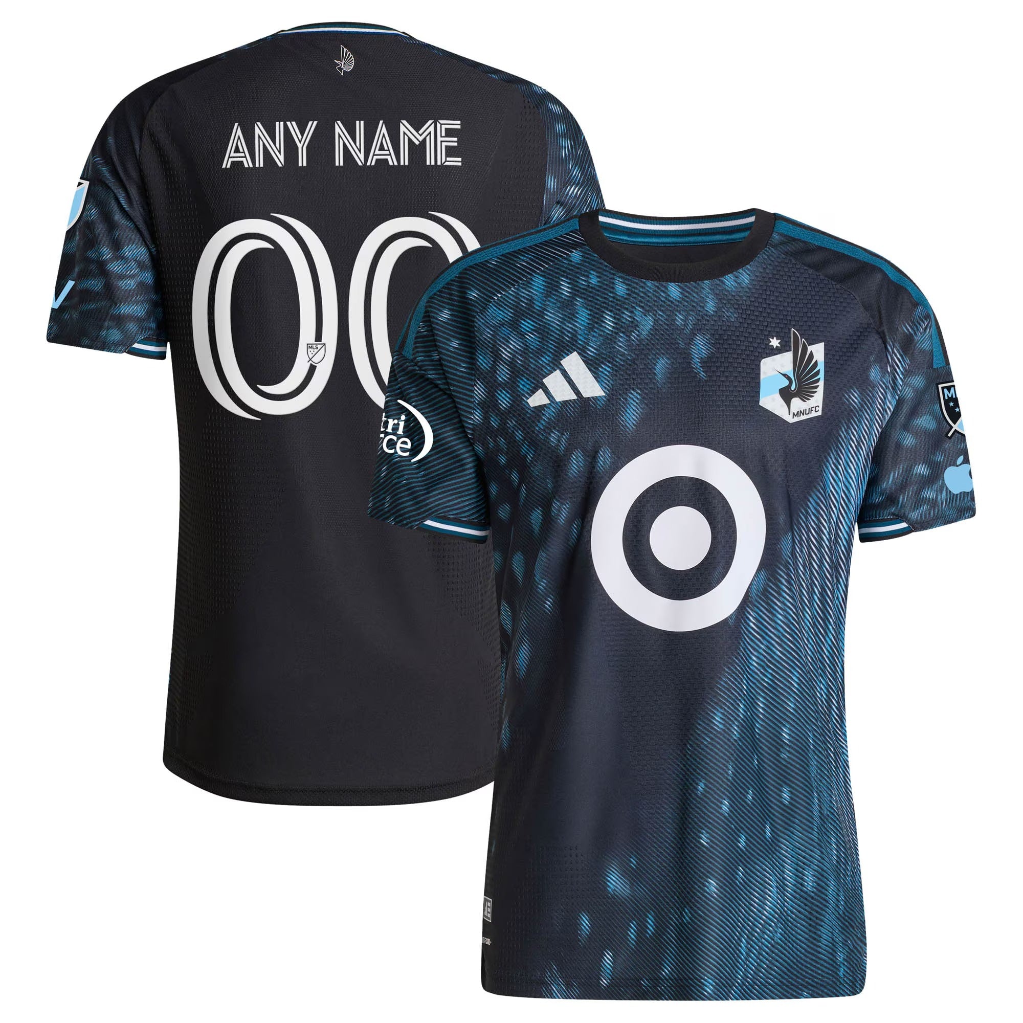 Minnesota United FC // adidas Official 2026 The Decade Kit On-Field Patch Custom Jersey – Black