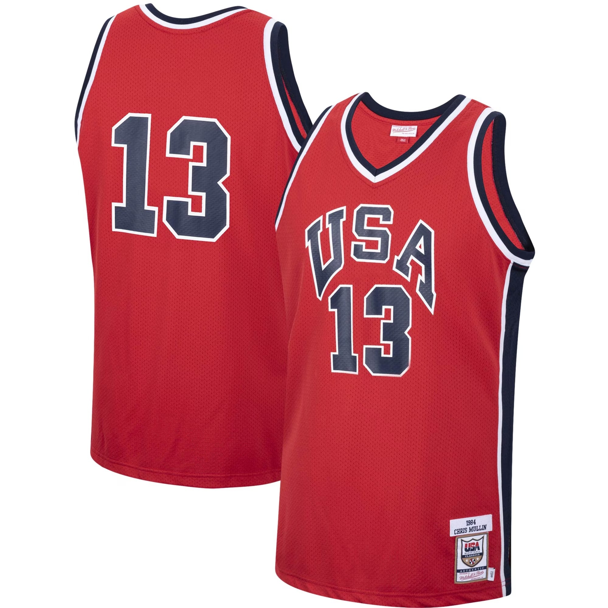Mitchell & Ness Chris Mullin USA Basketball 1984 Authentic Jersey – Red