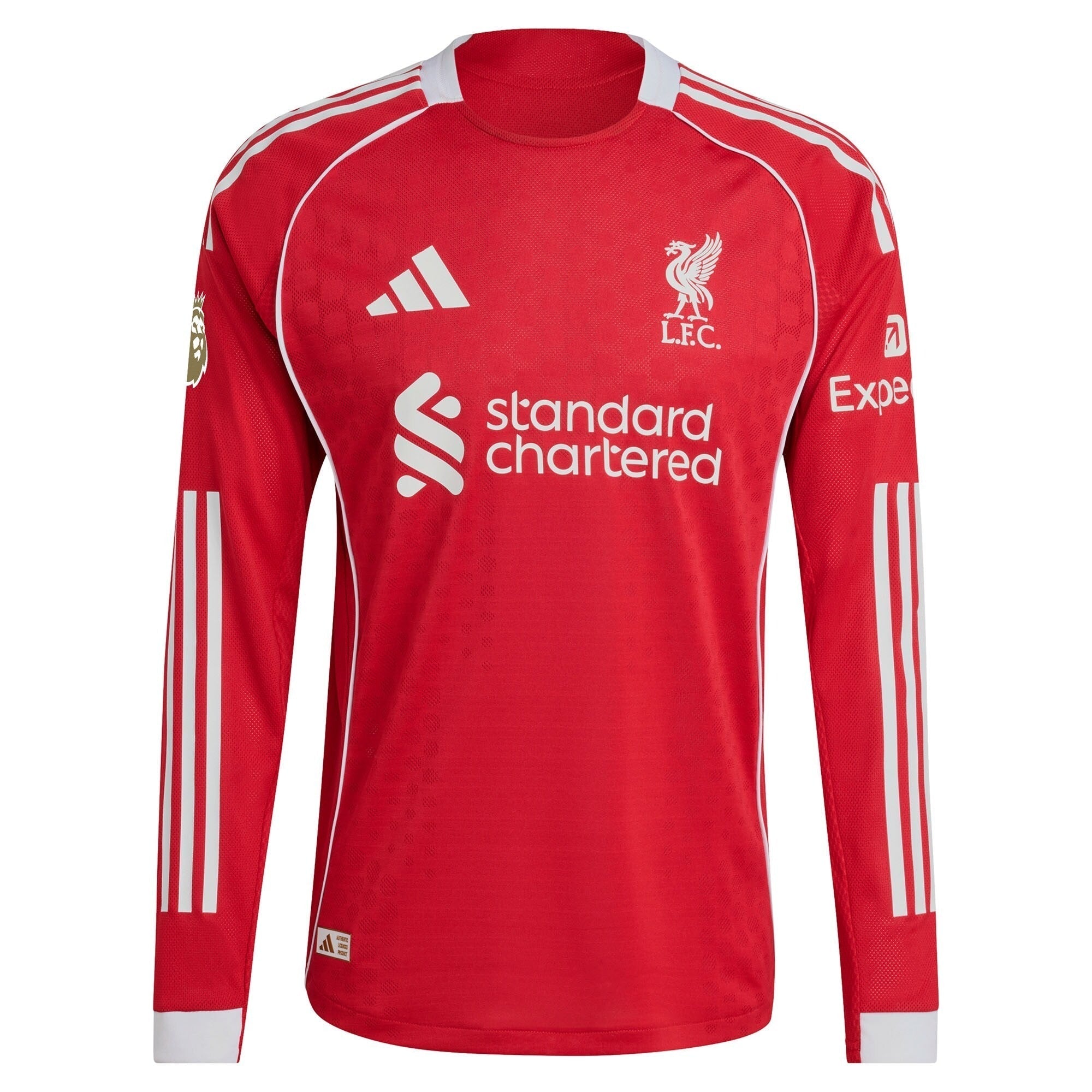 Mohamed Salah Liverpool 2025/26 Home Long Sleeve Soccer Shirt - Red