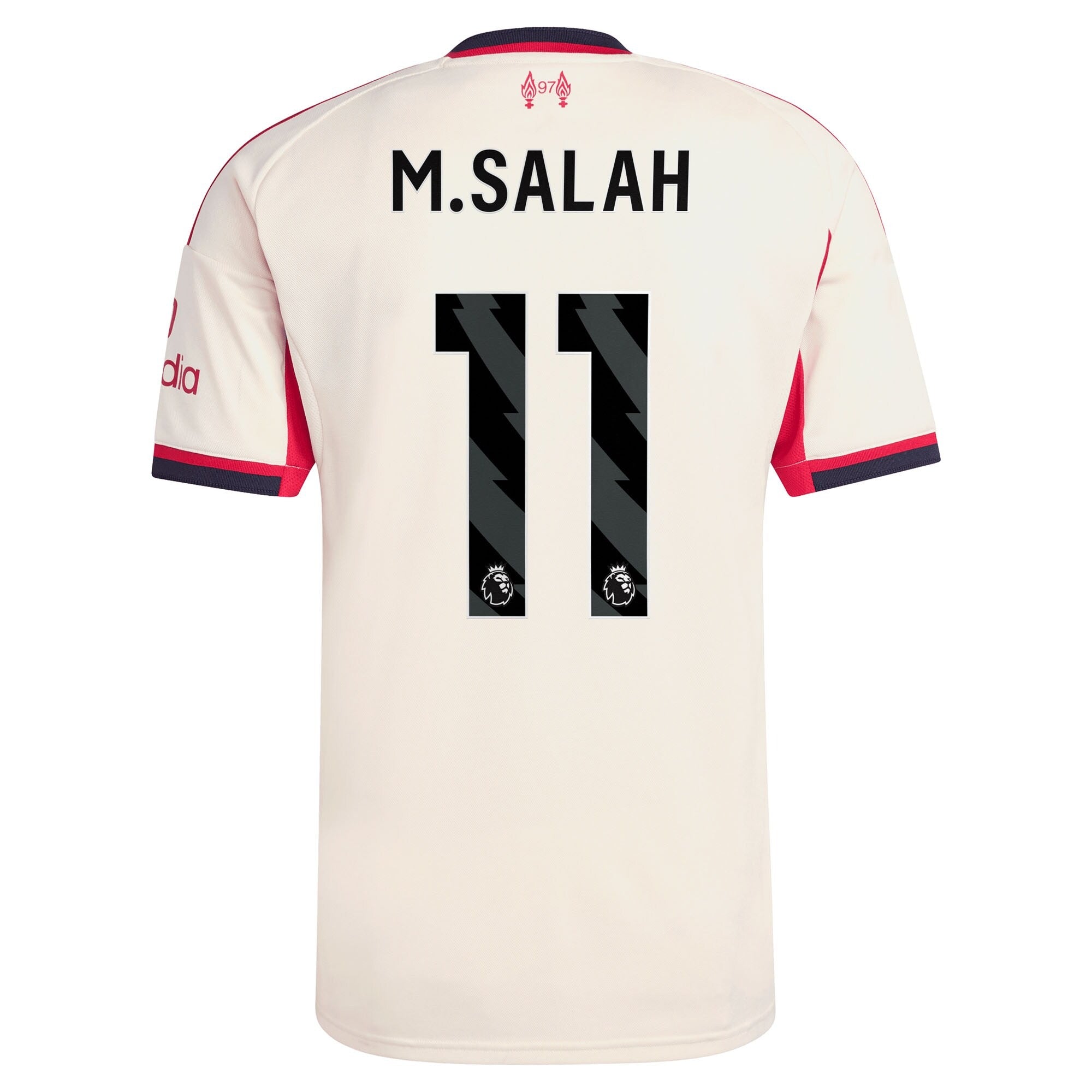 Mohamed Salah Liverpool 2025/26 Away Player Soccer Shirt - White
