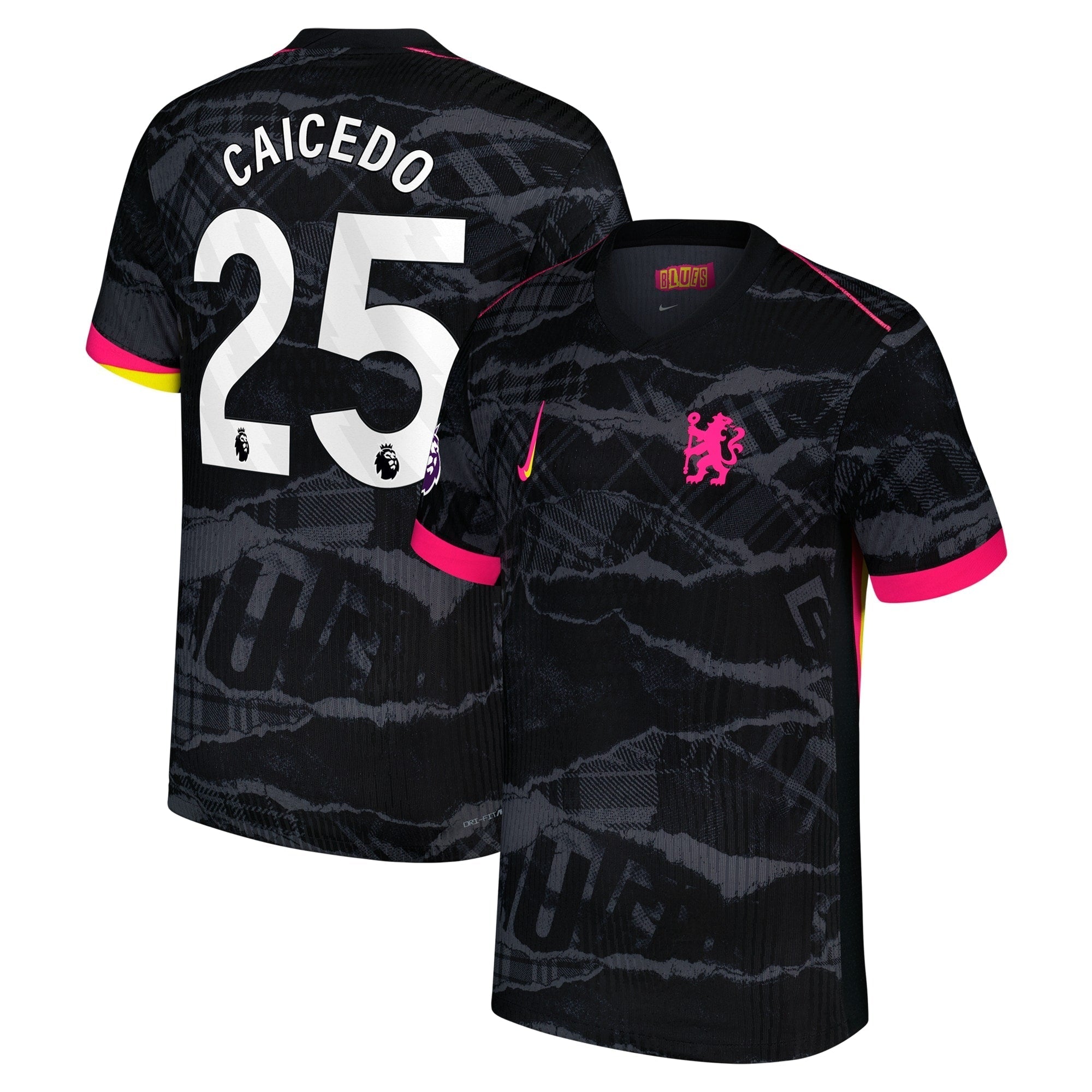 Moisés Caicedo Chelsea 2024/25 Third Player Soccer Shirt - Anthracite