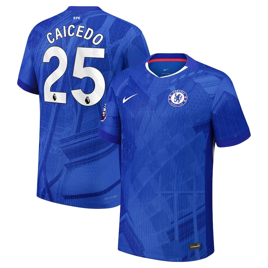 Moisés Caicedo Chelsea 2025/26 Home Player Soccer Shirt - Blue