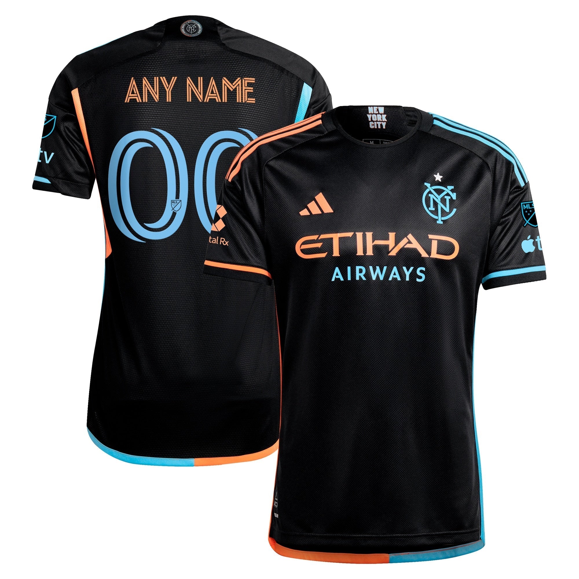 New York City FC 2024 24/7 Kit Custom Soccer Shirt – Black