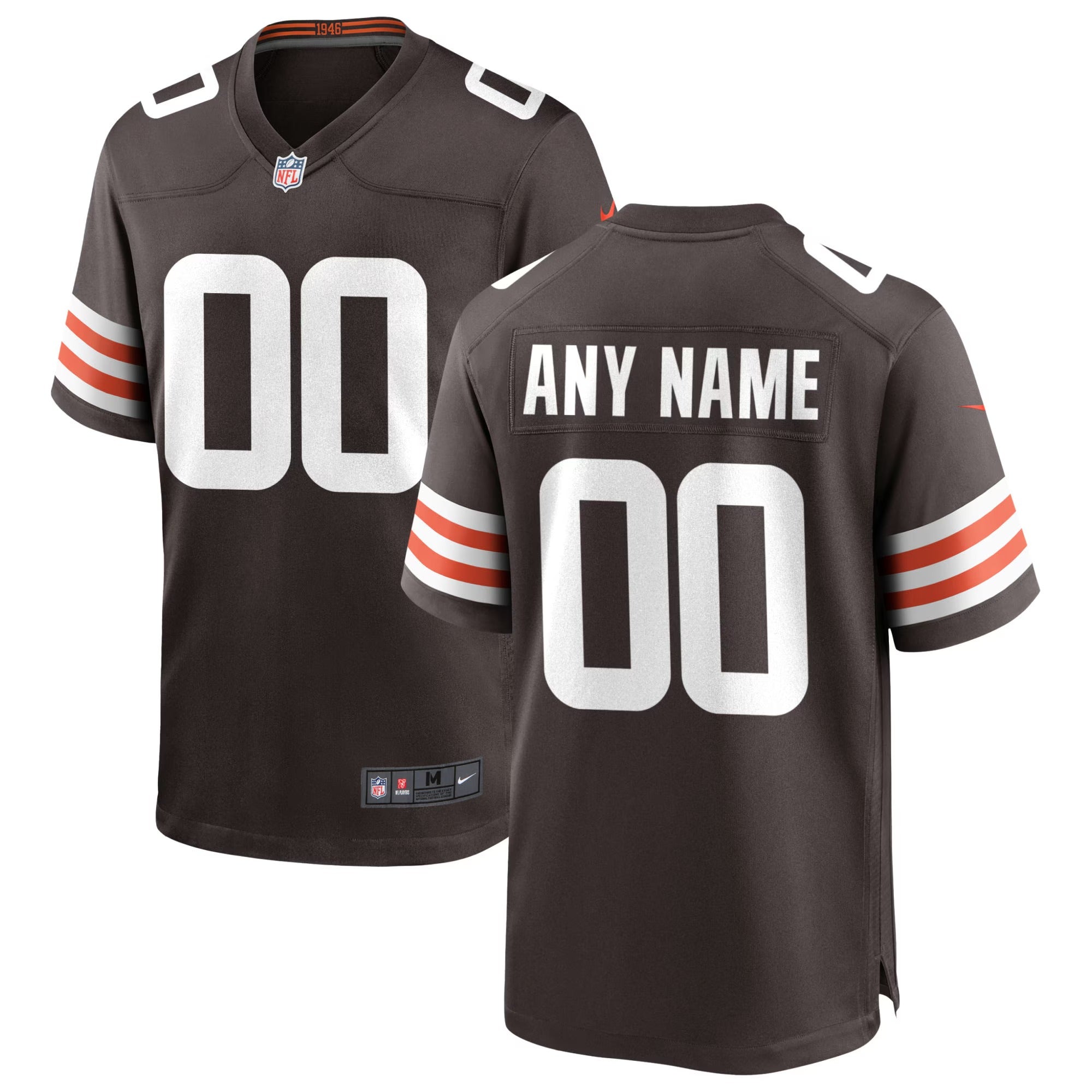 Cleveland Browns Custom Game Soccer Shirt - Brown