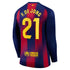 Frenkie de Jong Barcelona 2025/26 Home Long Sleeve Soccer Shirt - Navy