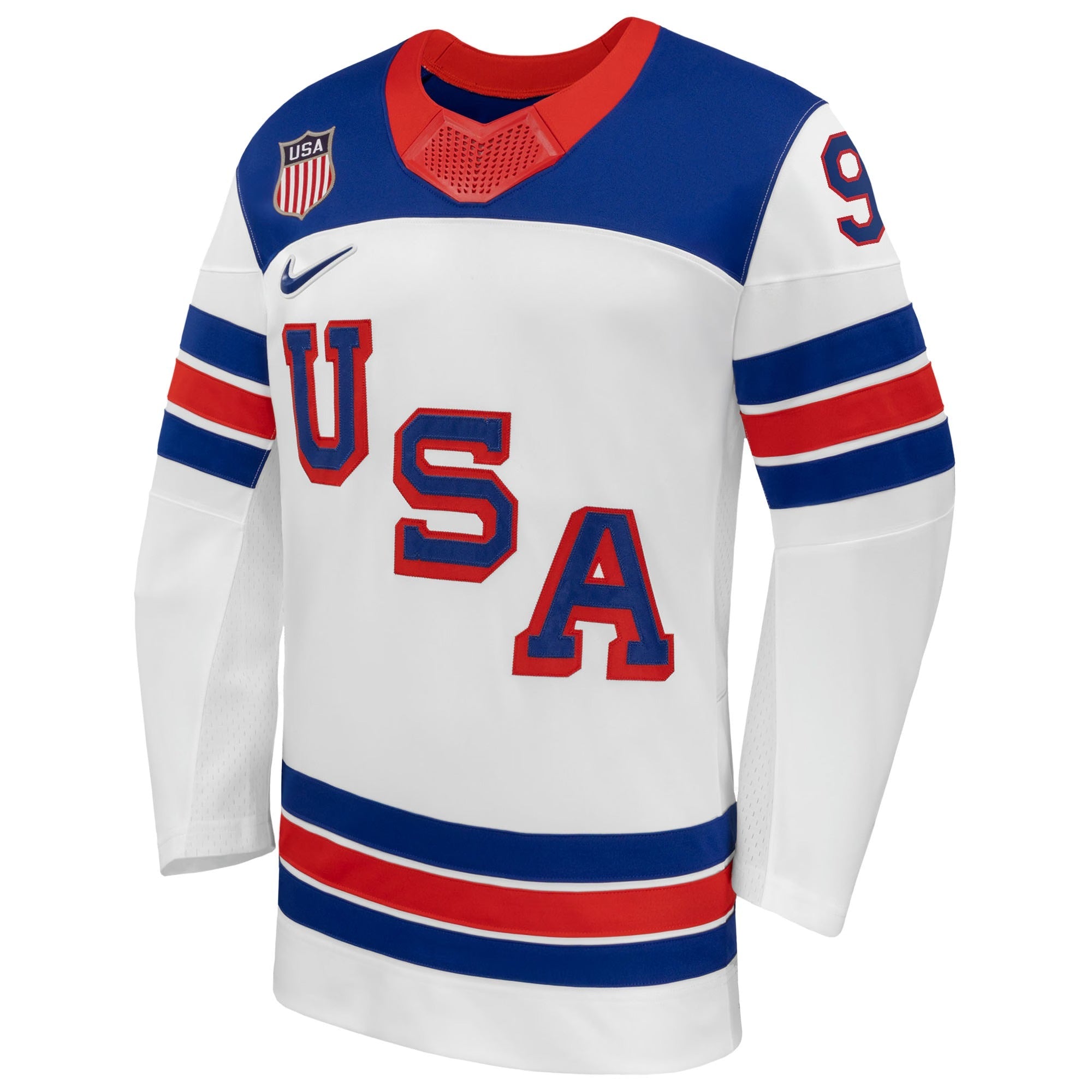 Nike Jack Eichel #9 USA Hockey 2026 Away Jersey - White