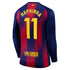 Raphinha Barcelona 2025/26 Home Long Sleeve Soccer Shirt - Navy
