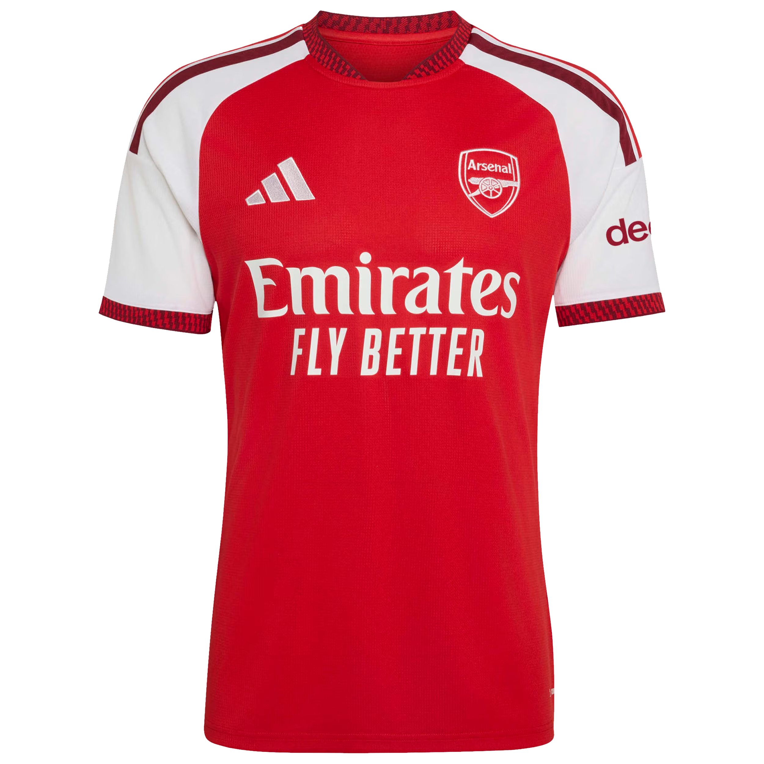 Official Declan Rice Arsenal adidas 2026/27 Home Replica Jersey - Red Midfielder Soccer Gear