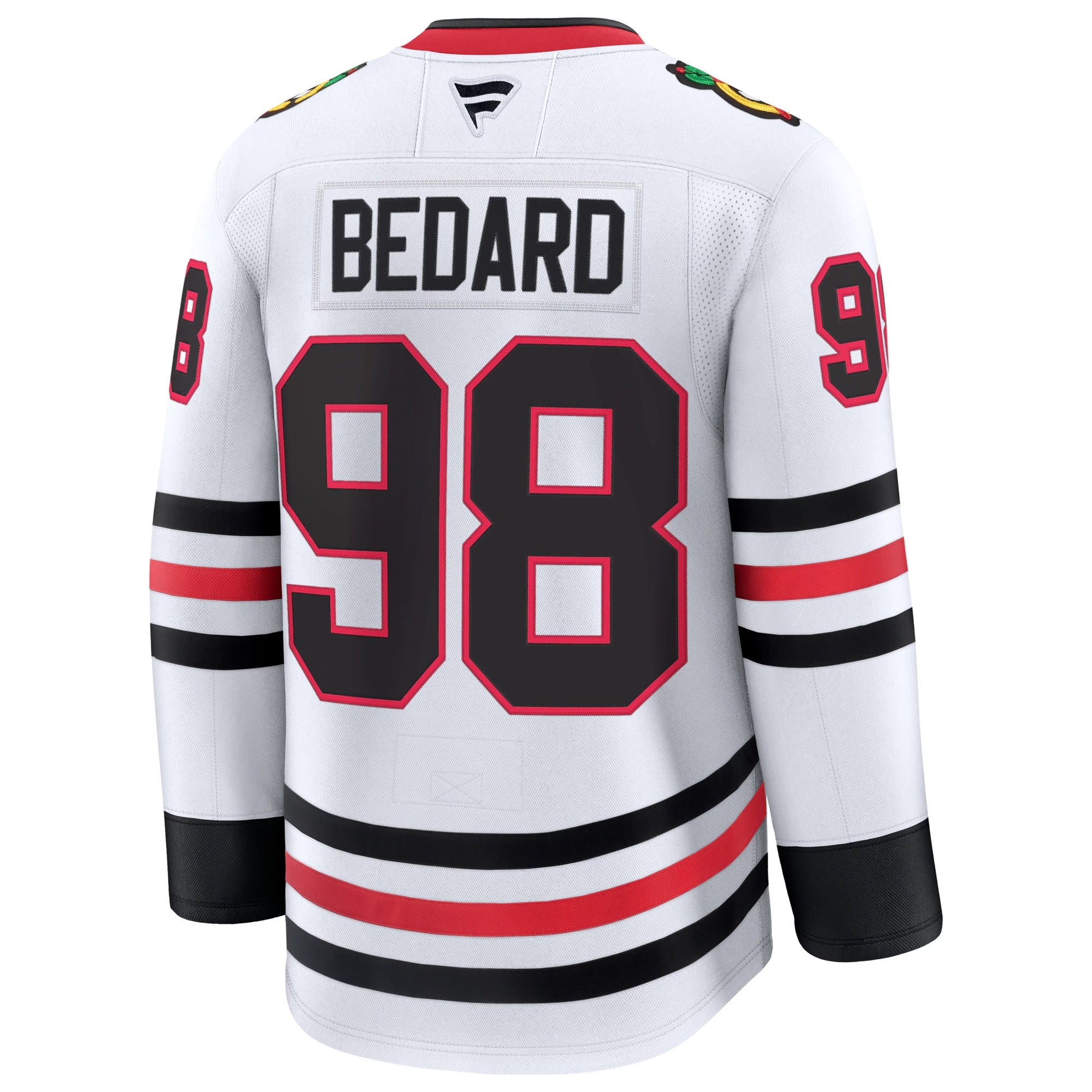 Official Fanatics Connor Bedard Chicago Blackhawks White Away Premium Jersey