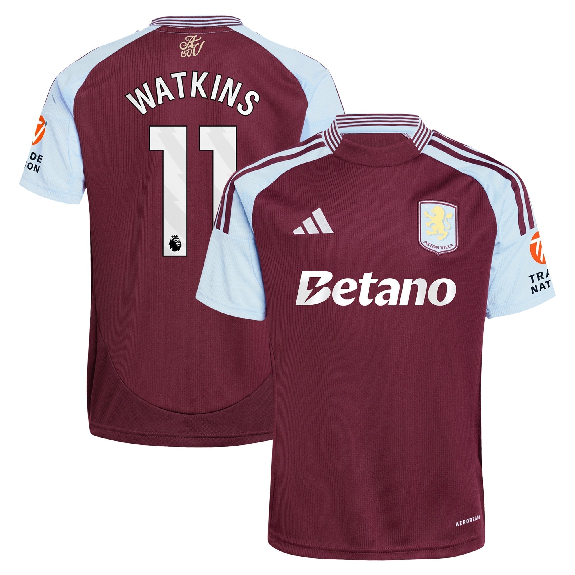 Ollie Watkins Aston Villa 2024/25 Home Player Soccer Shirt - Claret