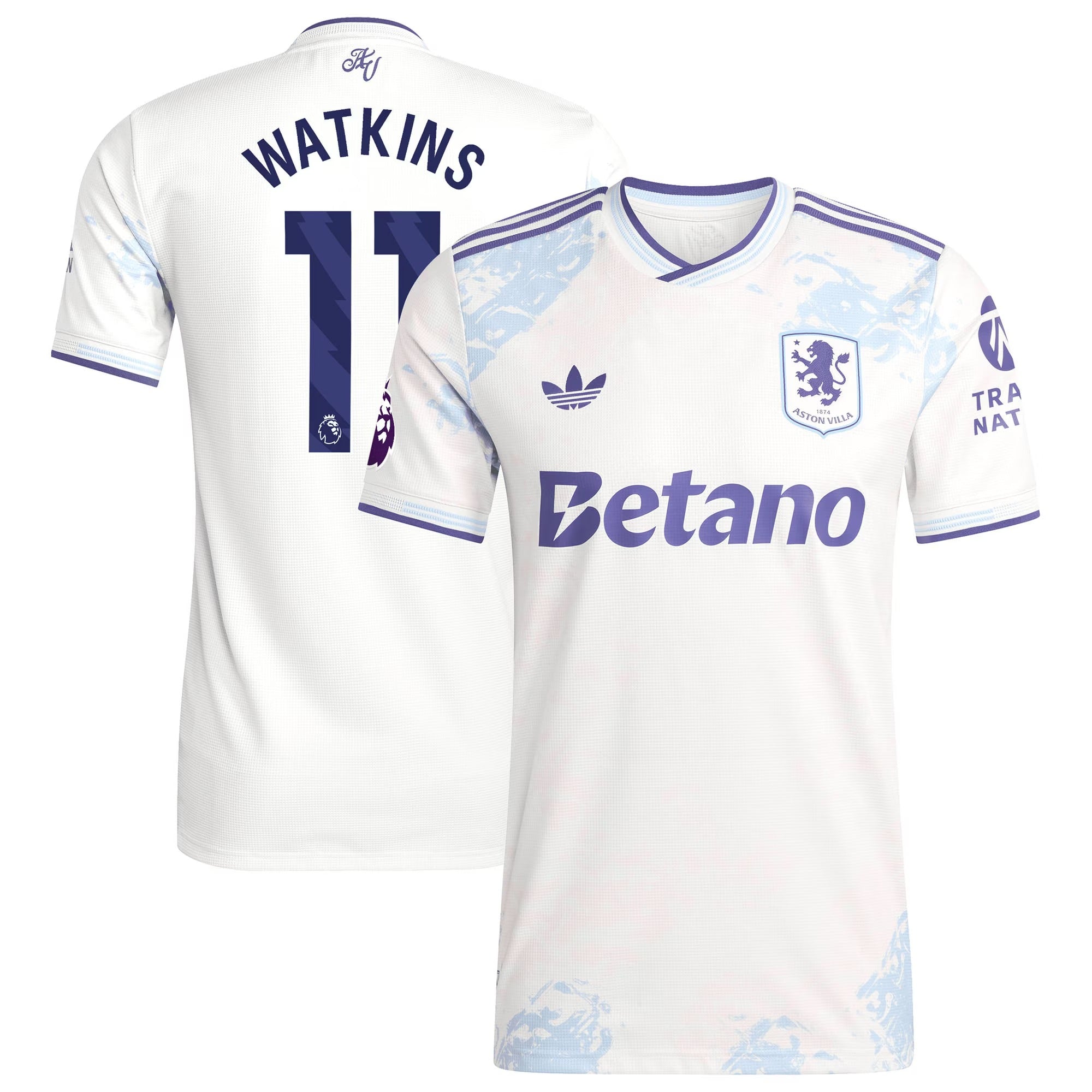Ollie Watkins Aston Villa 2025/26 Third Player Soccer Shirt - White