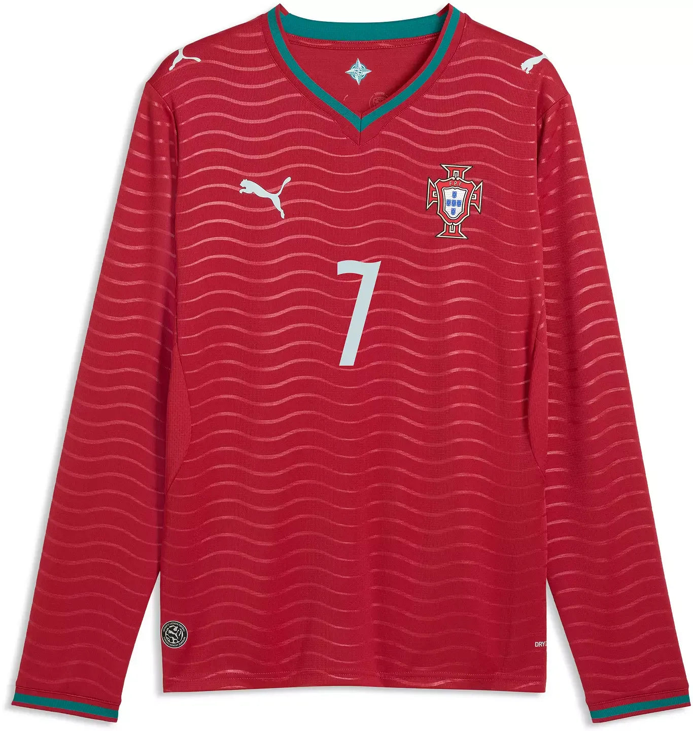PUMA Portugal National Team 2026 Home Supporter Edition Long Sleeve Jersey – Cristiano Ronaldo #7 – Red