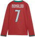 PUMA Portugal National Team 2026 Home Supporter Edition Long Sleeve Jersey – Cristiano Ronaldo #7 – Red