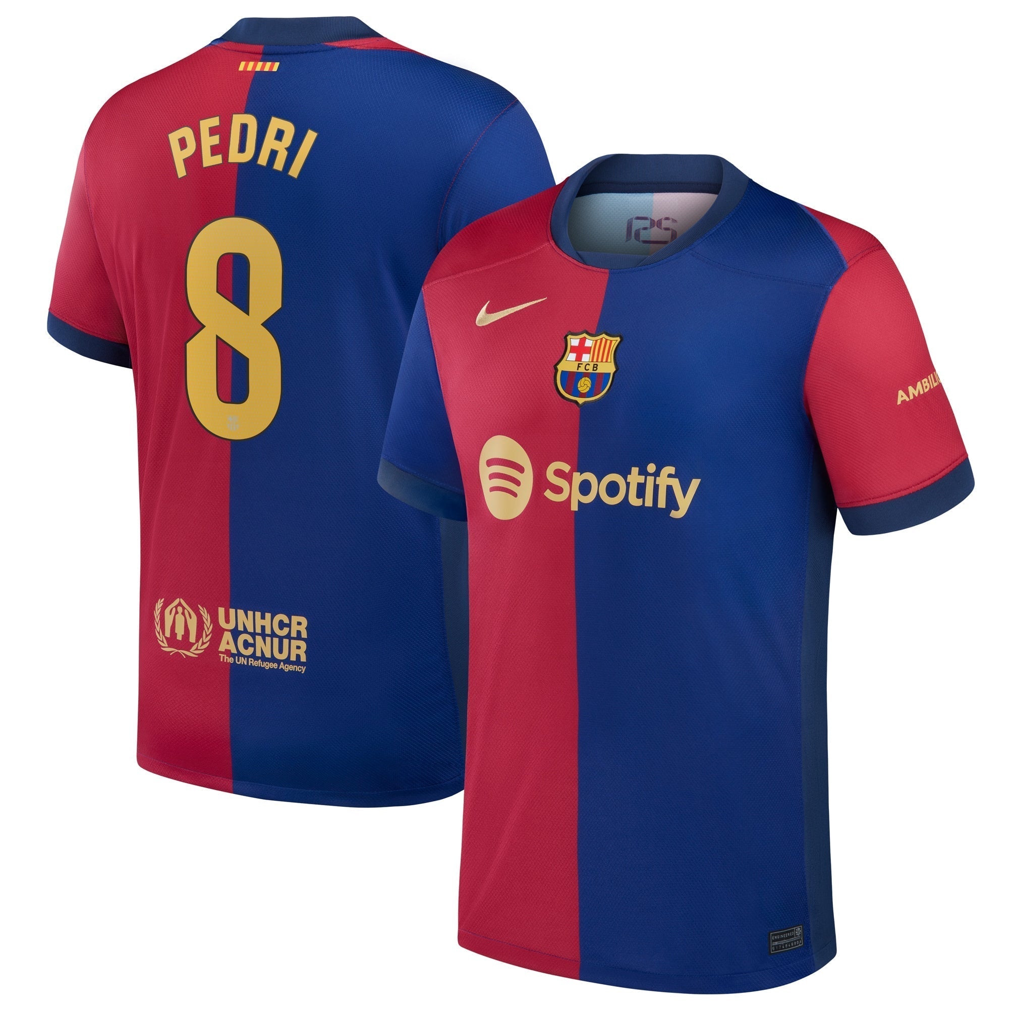 Pedri Barcelona 8 2024/25 Home Player Soccer Shirt - Royal