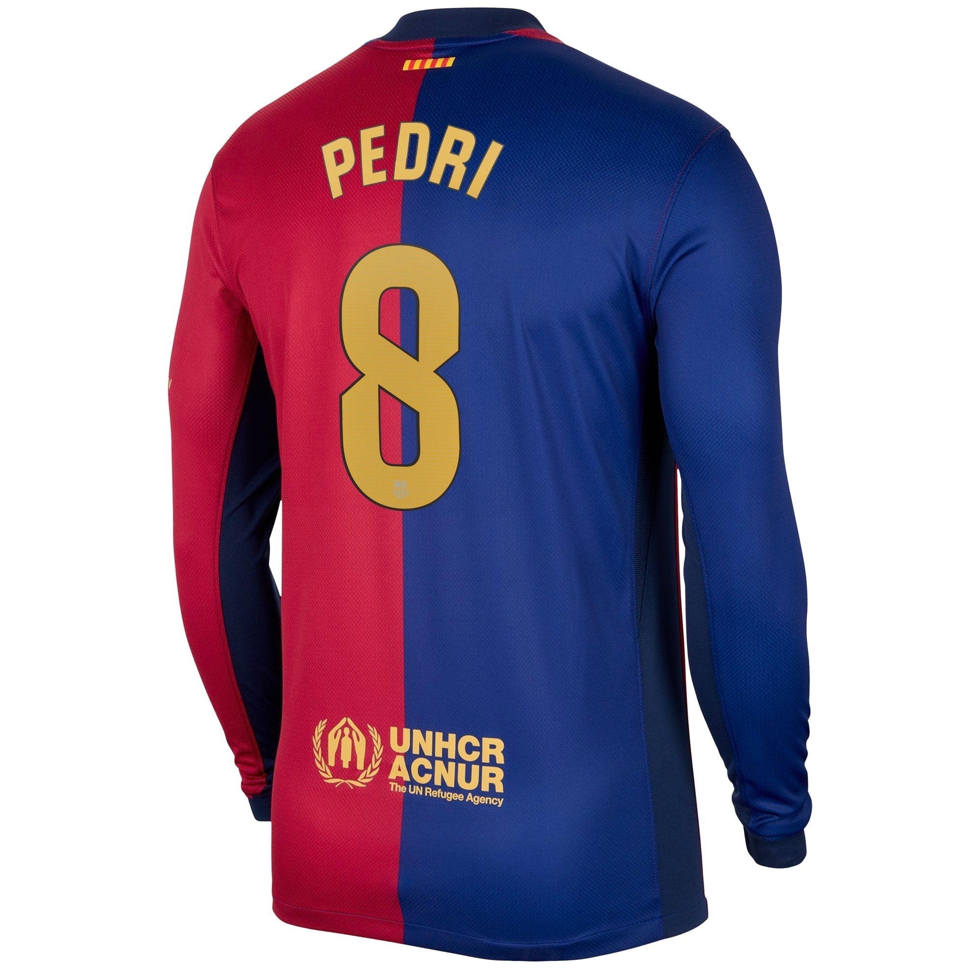 Pedri Barcelona 2024/25 Home Long Sleeve Player Soccer Shirt - Royal