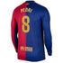 Pedri Barcelona 2024/25 Home Long Sleeve Player Soccer Shirt - Royal