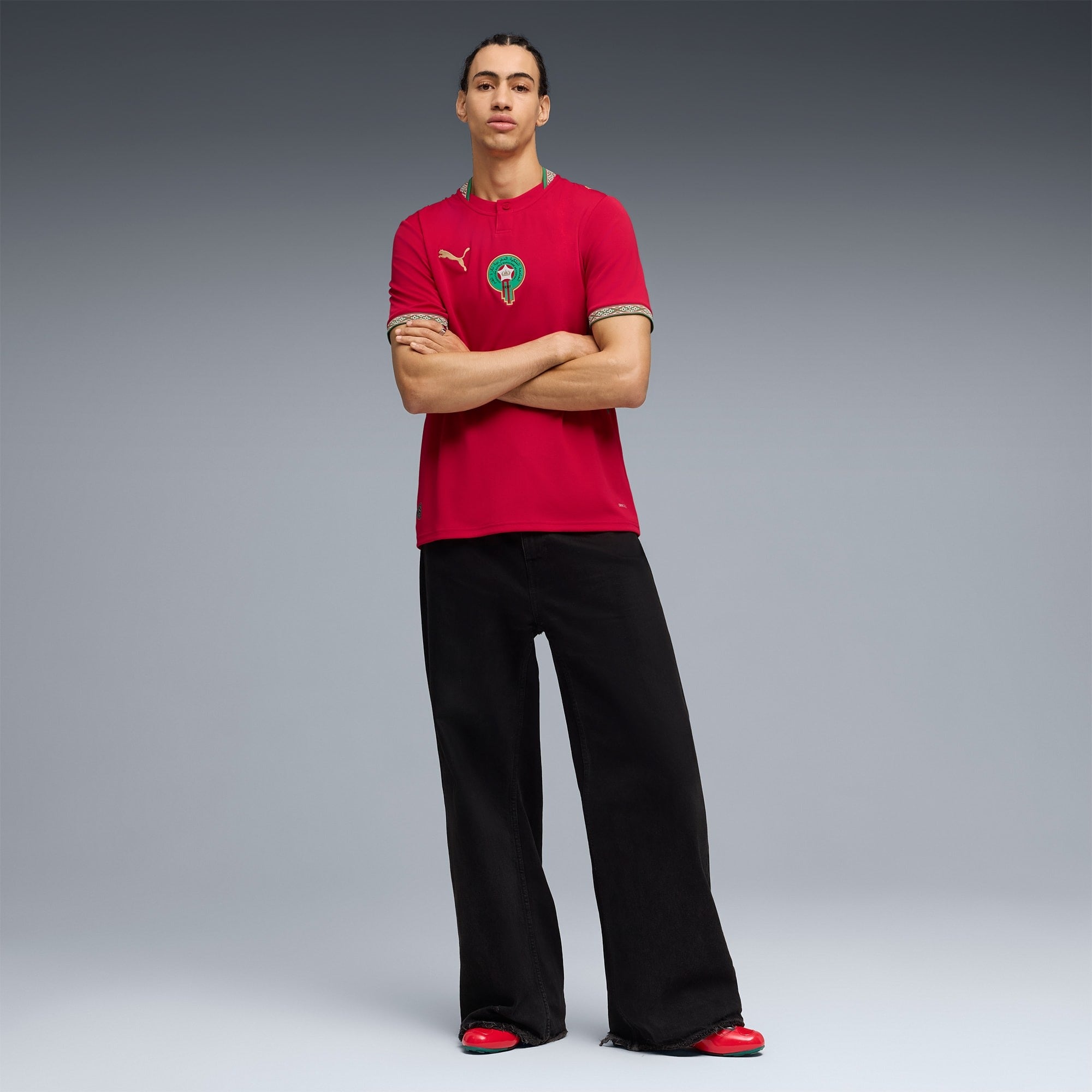 Puma Morocco National Team 2026 Home Jersey - Fast Red/Victory Gold