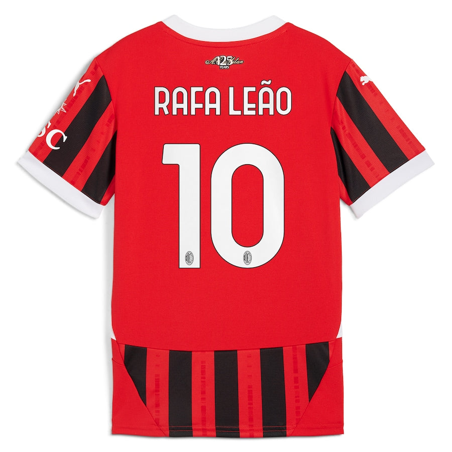 Rafael Leão AC Milan 2024/25 Home Player Soccer Shirt - Red