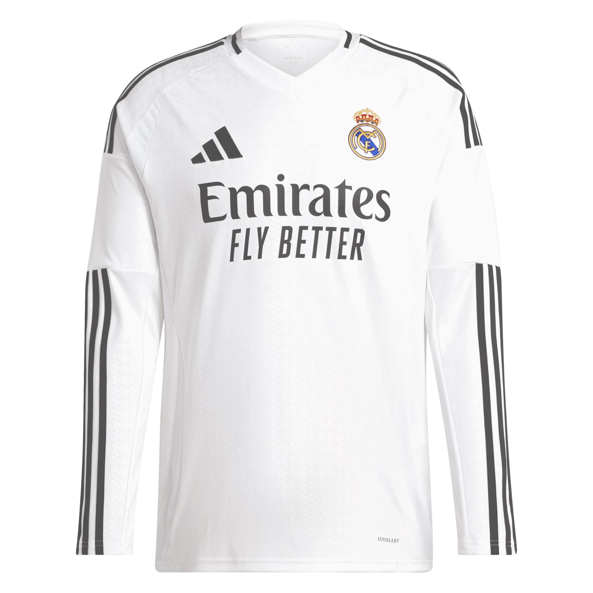 Real Madrid  2024/2025 Home Customized Long Sleeve Soccer Shirt - White