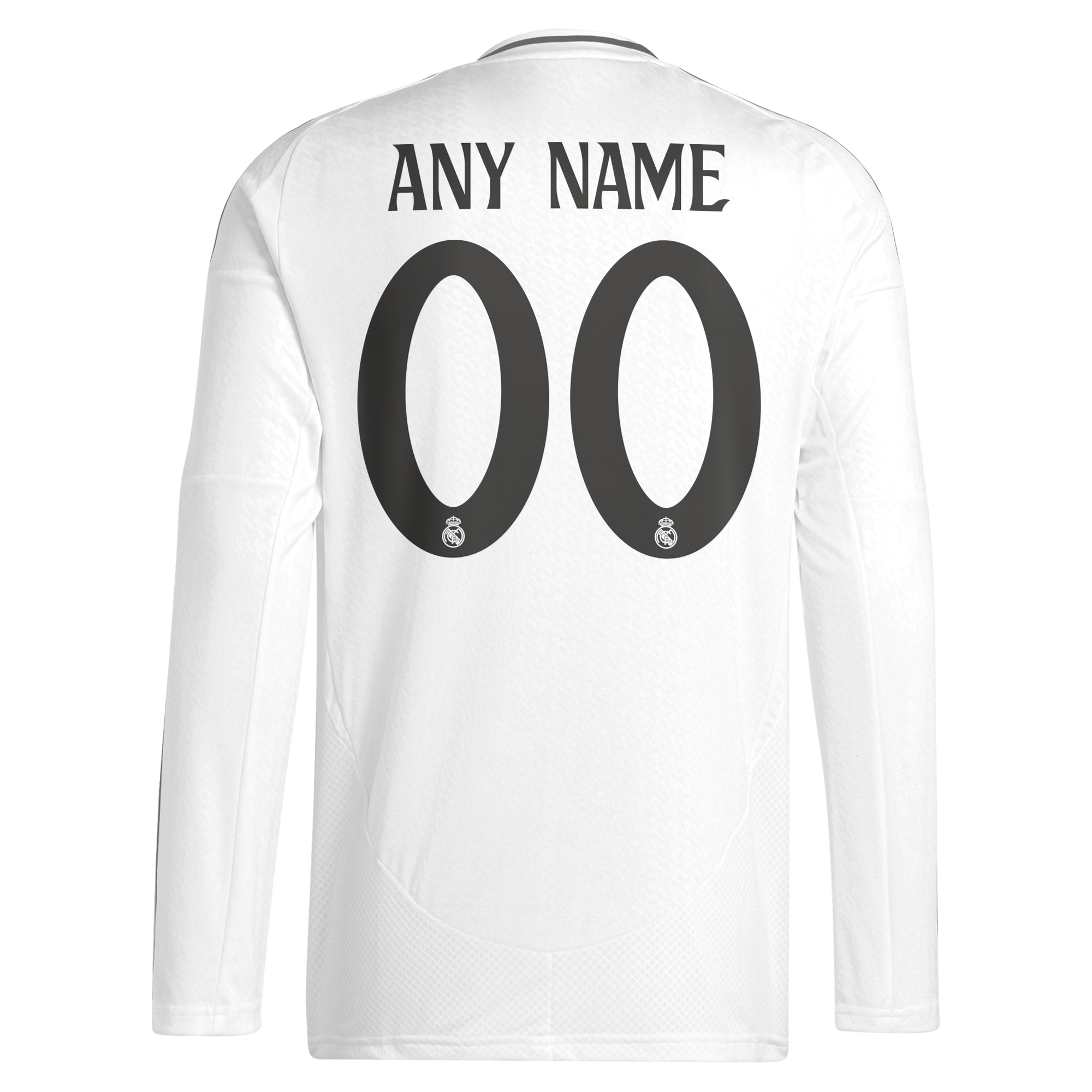Real Madrid  2024/2025 Home Customized Long Sleeve Soccer Shirt - White