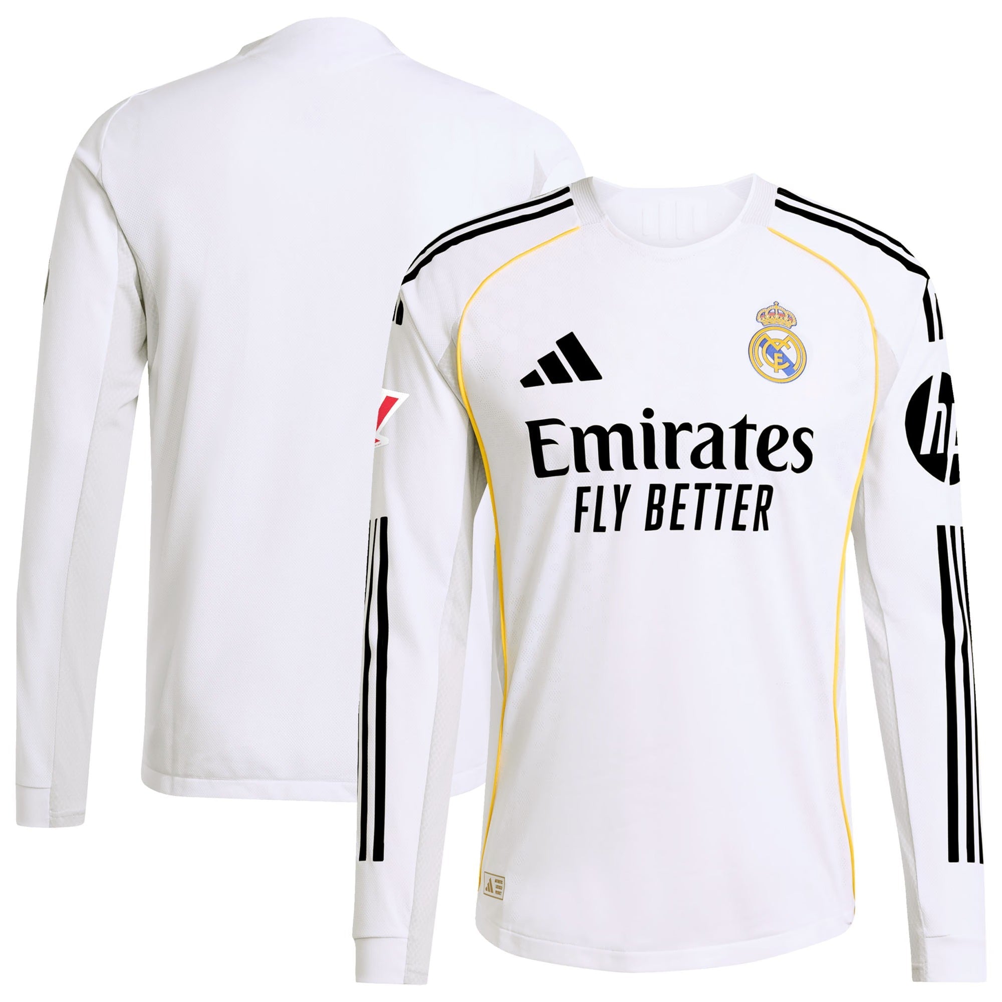 Real Madrid 2025/26 Home Long Sleeve Soccer Shirt - White