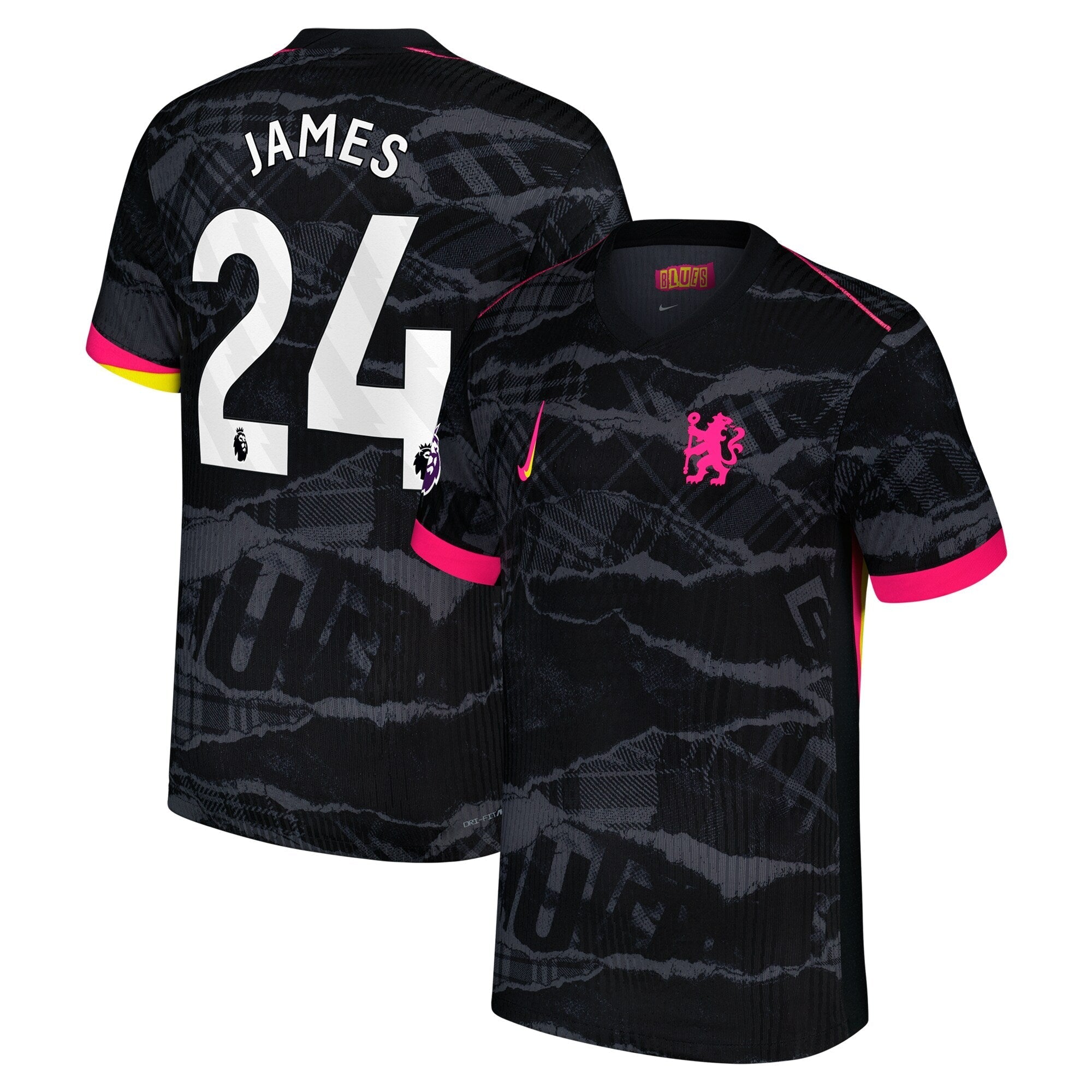 Reece James Chelsea 2024/25 Third Player Soccer Shirt - Anthracite