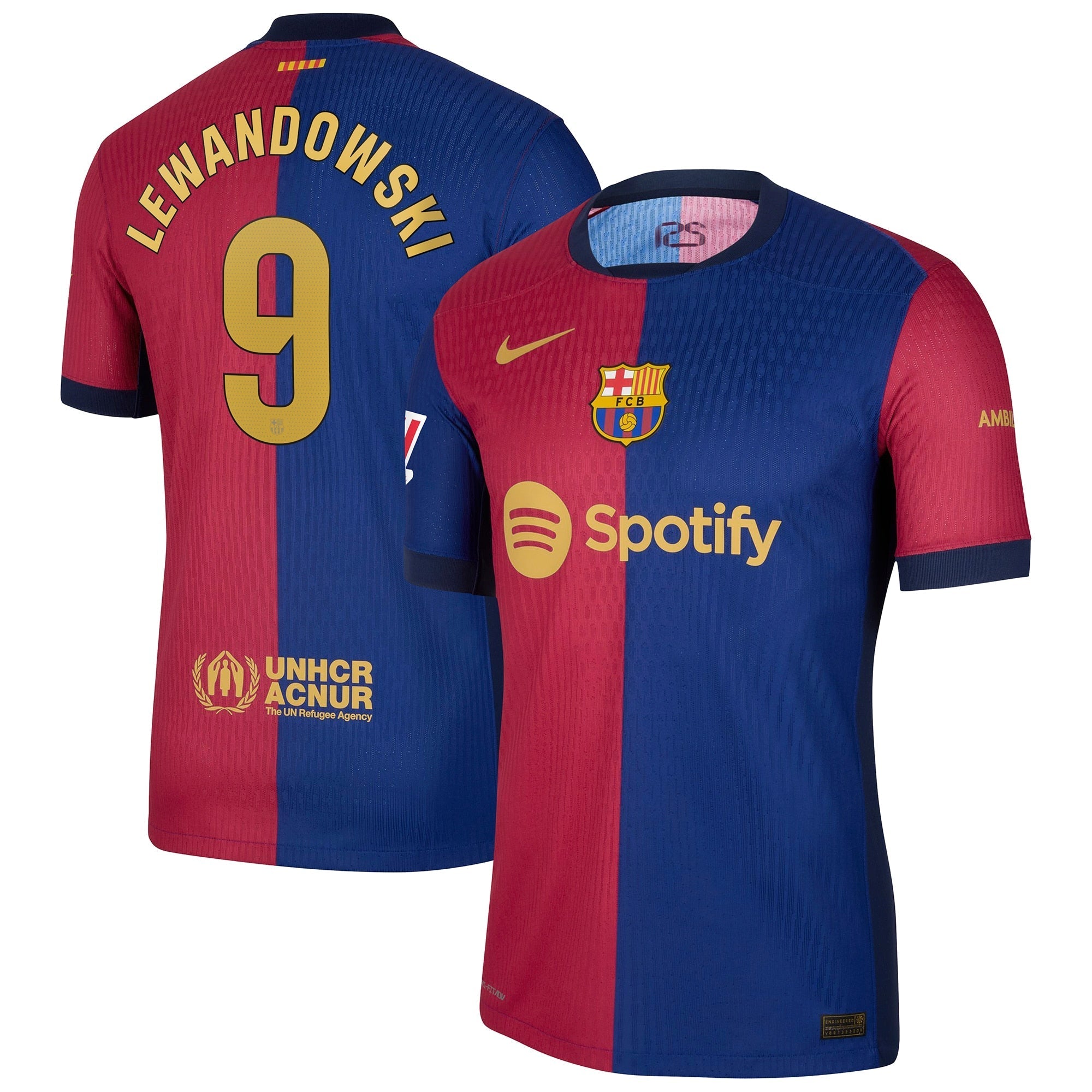 Robert Lewandowski Barcelona 2024/25 Home Player Soccer Shirt - Royal