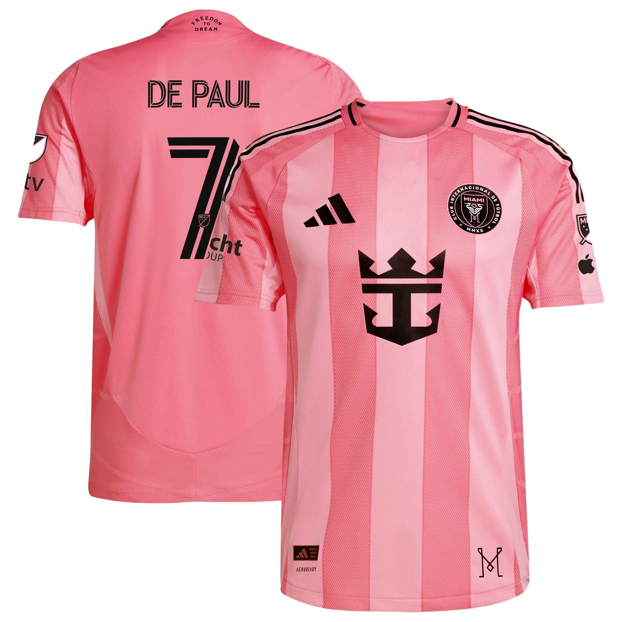 Rodrigo De Paul Inter Miami CF 2025 Euforia Player Soccer Shirt - Light Pink