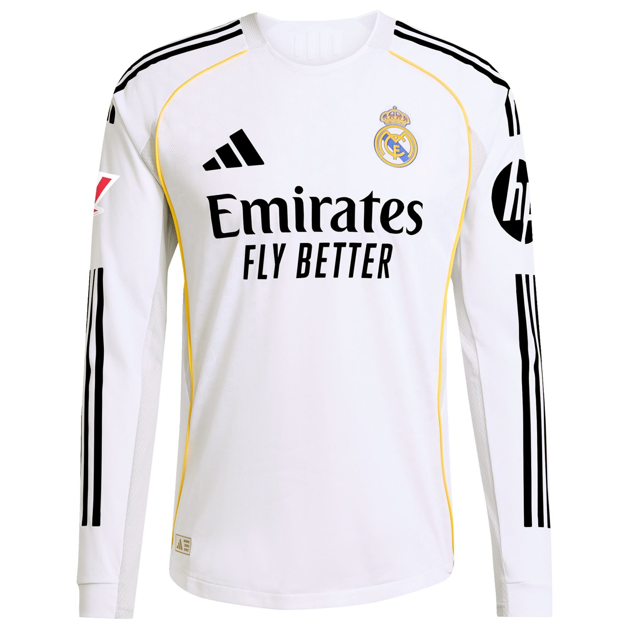 Rodrygo Real Madrid 2025/26 Home Long Sleeve Soccer Shirt - White