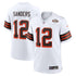 Shedeur Sanders Cleveland Browns 2025 NFL Draft 2nd Alternate Game Soccer Shirt - White