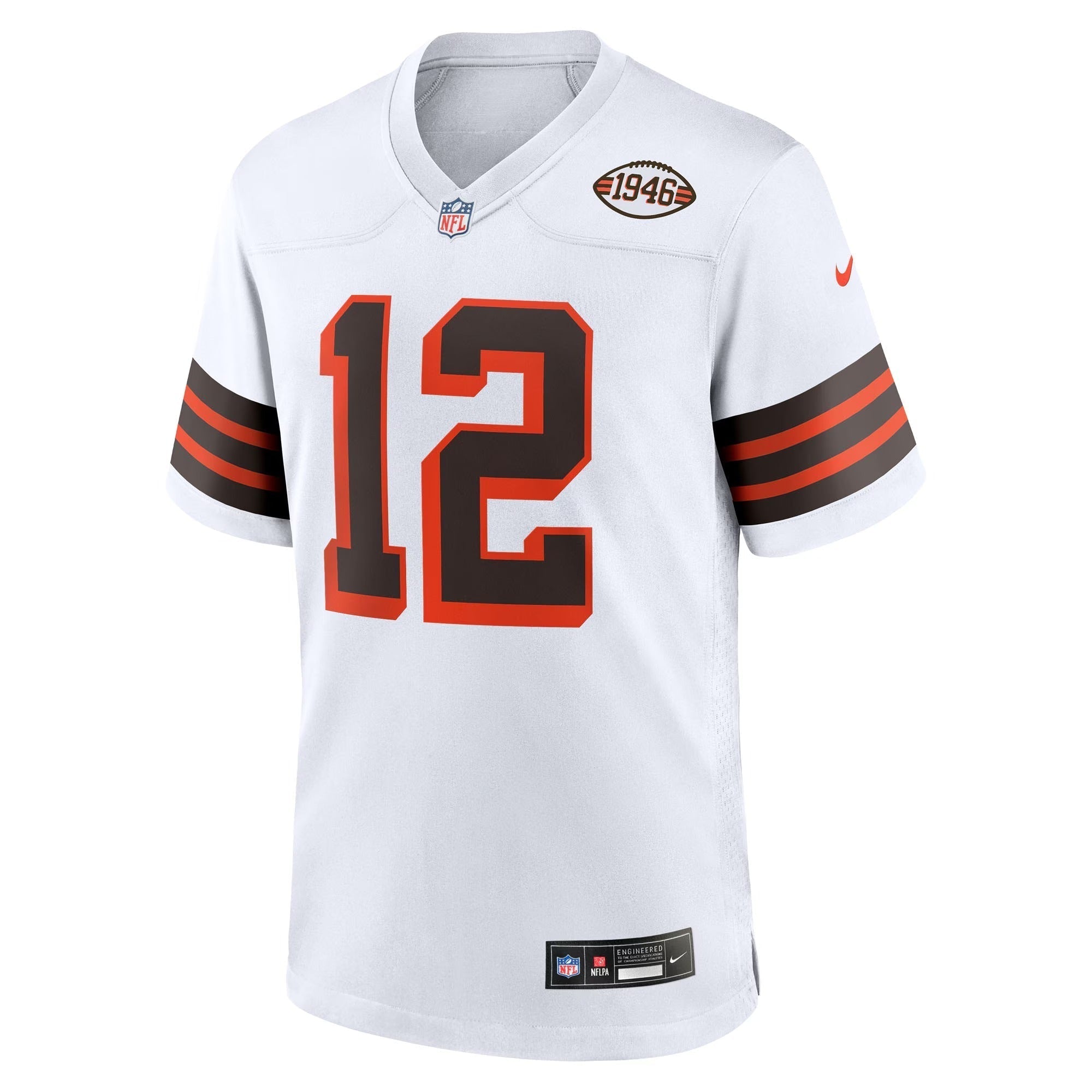 Shedeur Sanders Cleveland Browns Authentic 2025 NFL Draft 2nd Alternate Game Soccer Shirt - White