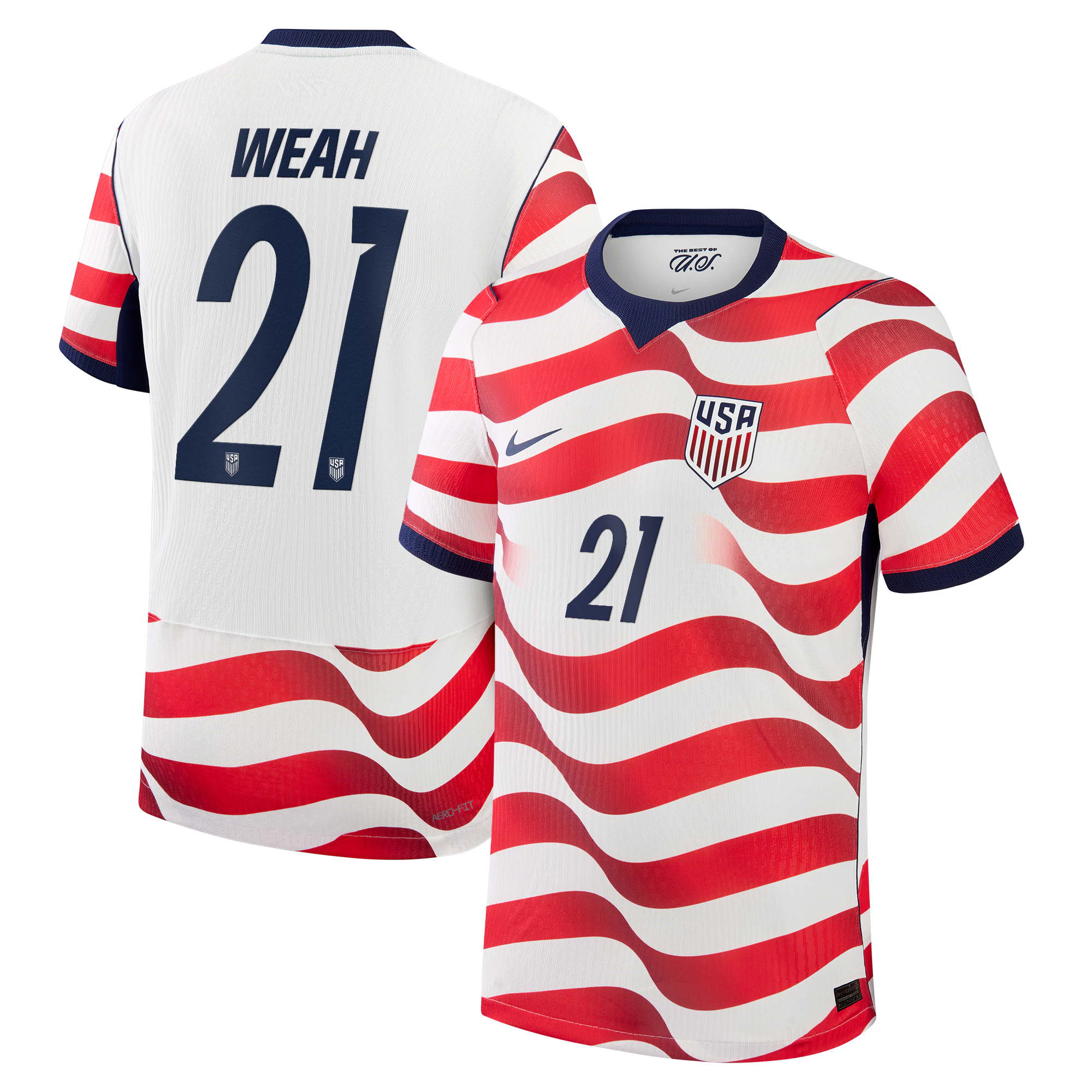 Timothy Weah USMNT Nike 2026 Home Match Jersey - White