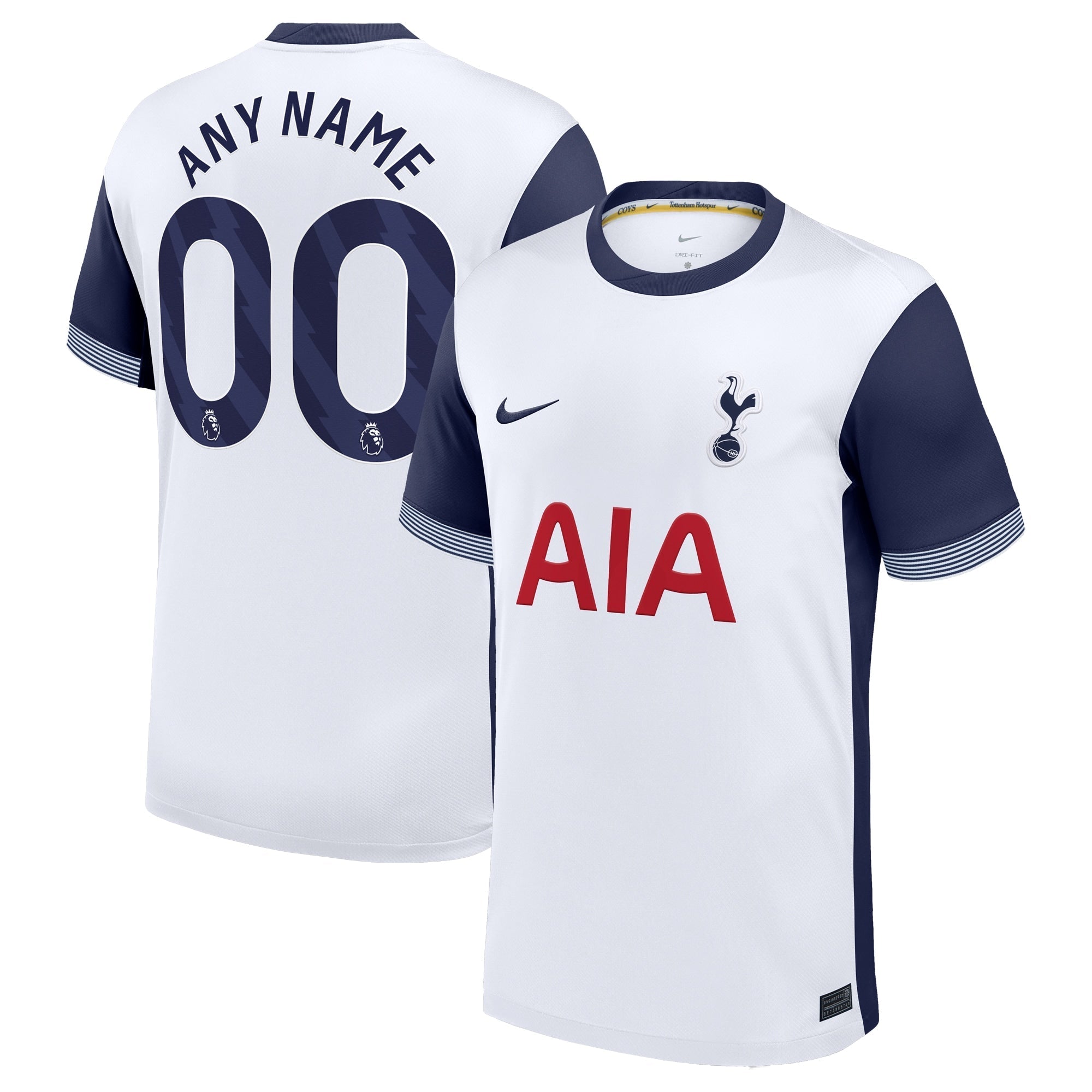 Tottenham Hotspur 2024/2025 Home Customized Soccer Shirt - White