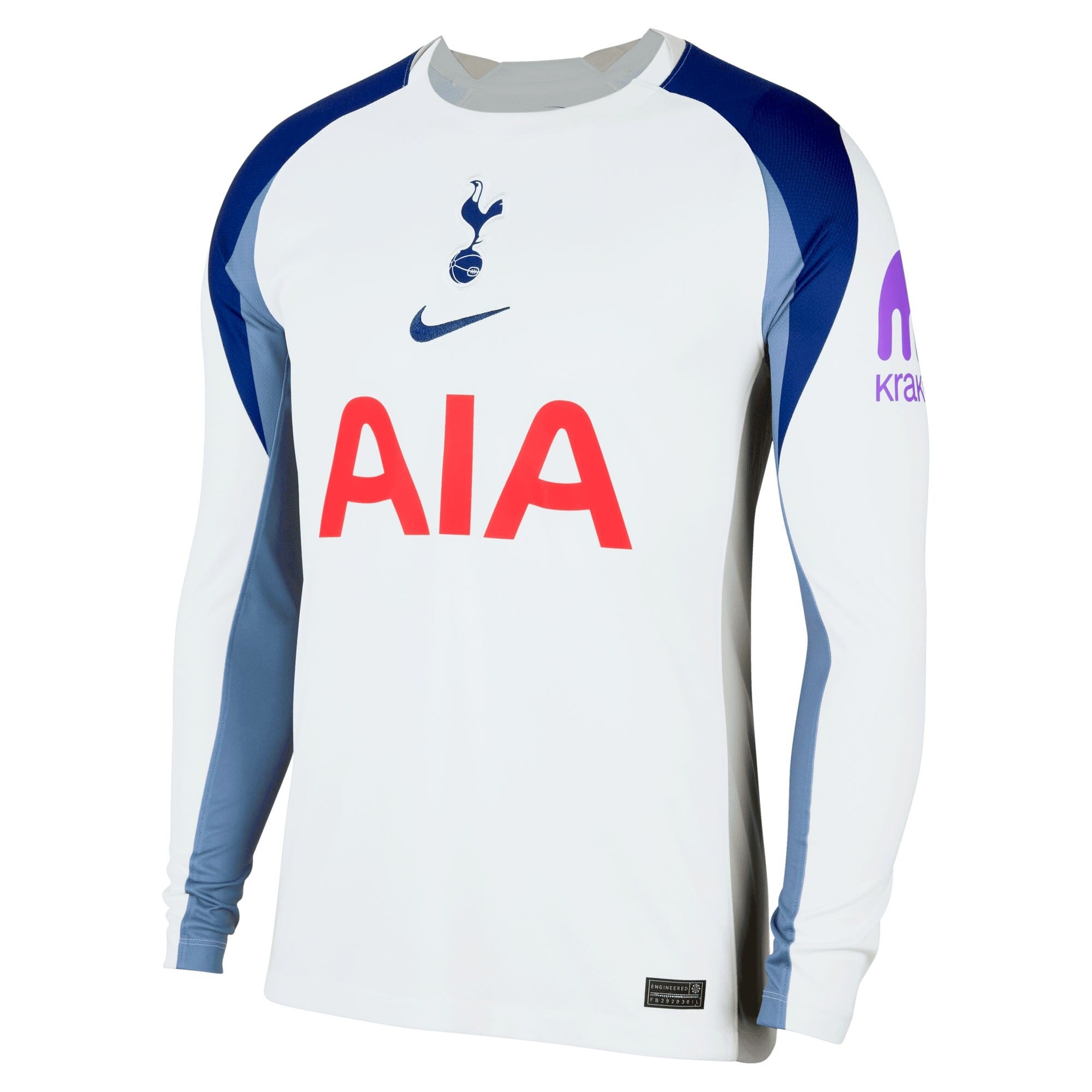 Tottenham Hotspur 2025/26 Home Long Sleeve Custom Soccer Shirt - White