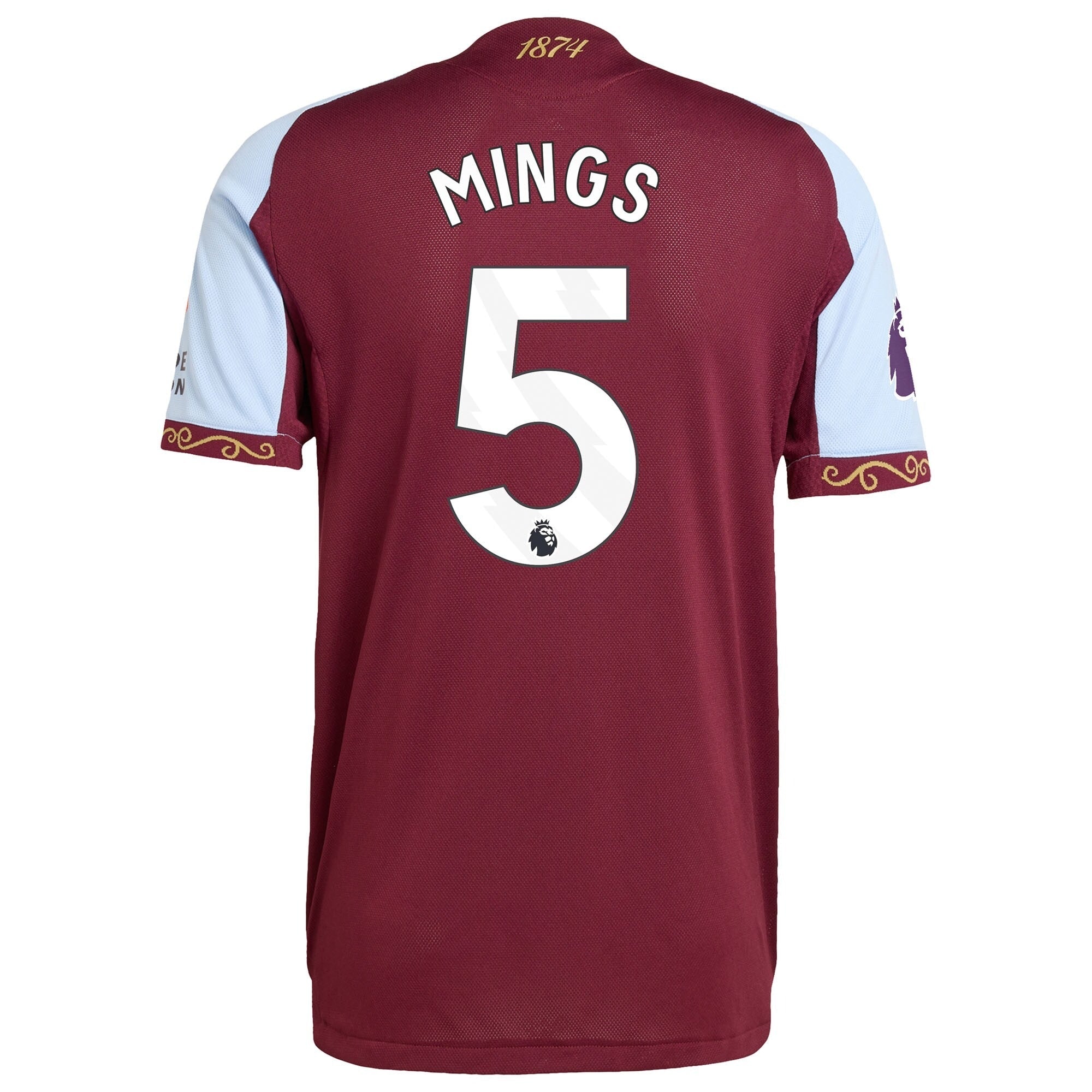 Tyrone Mings Aston Villa 2025/26 Home Soccer Shirt - Claret
