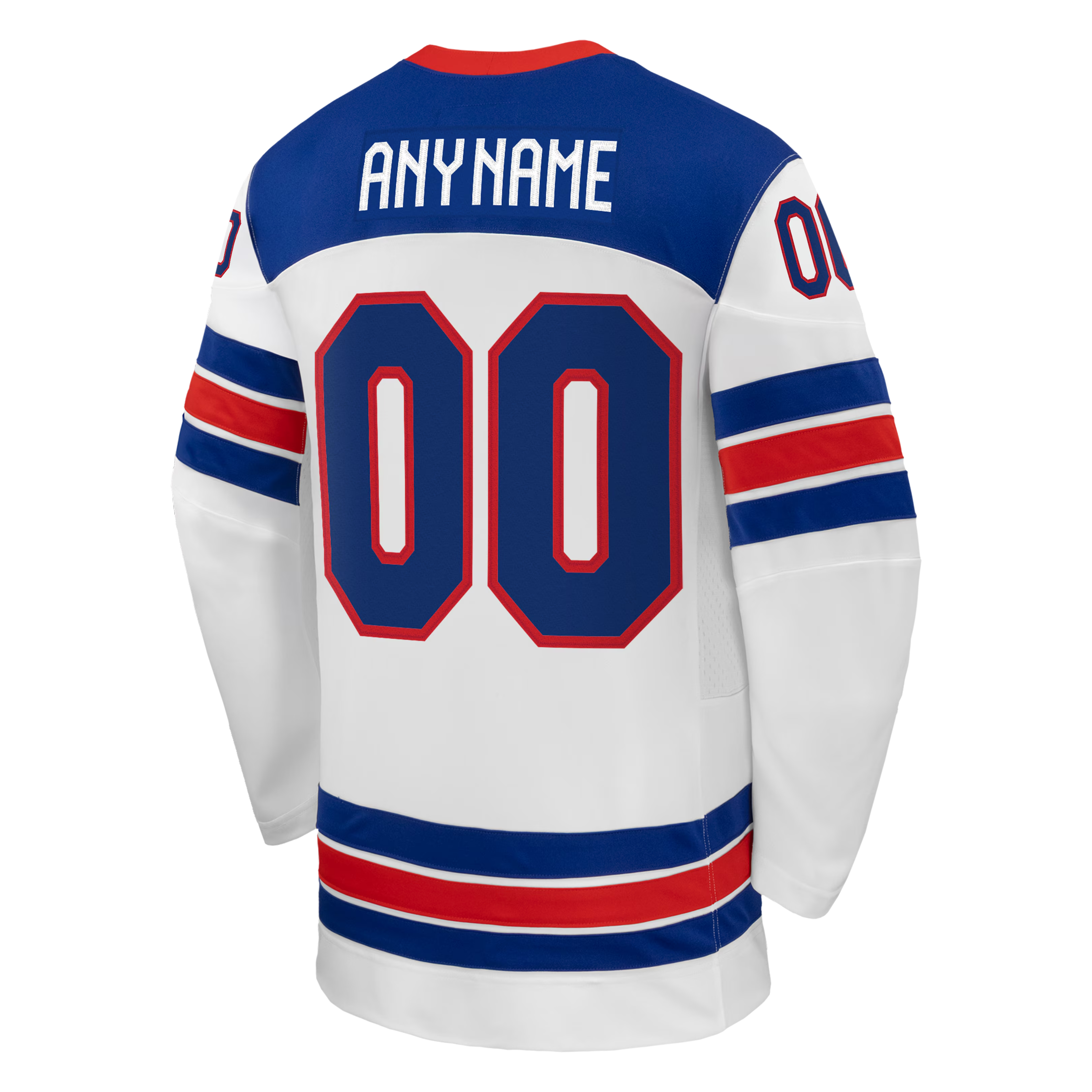USA Hockey Authentic Nike 2026 Away Supporter Edition Custom Jersey – White/Blue/Red - Jersey Teams World