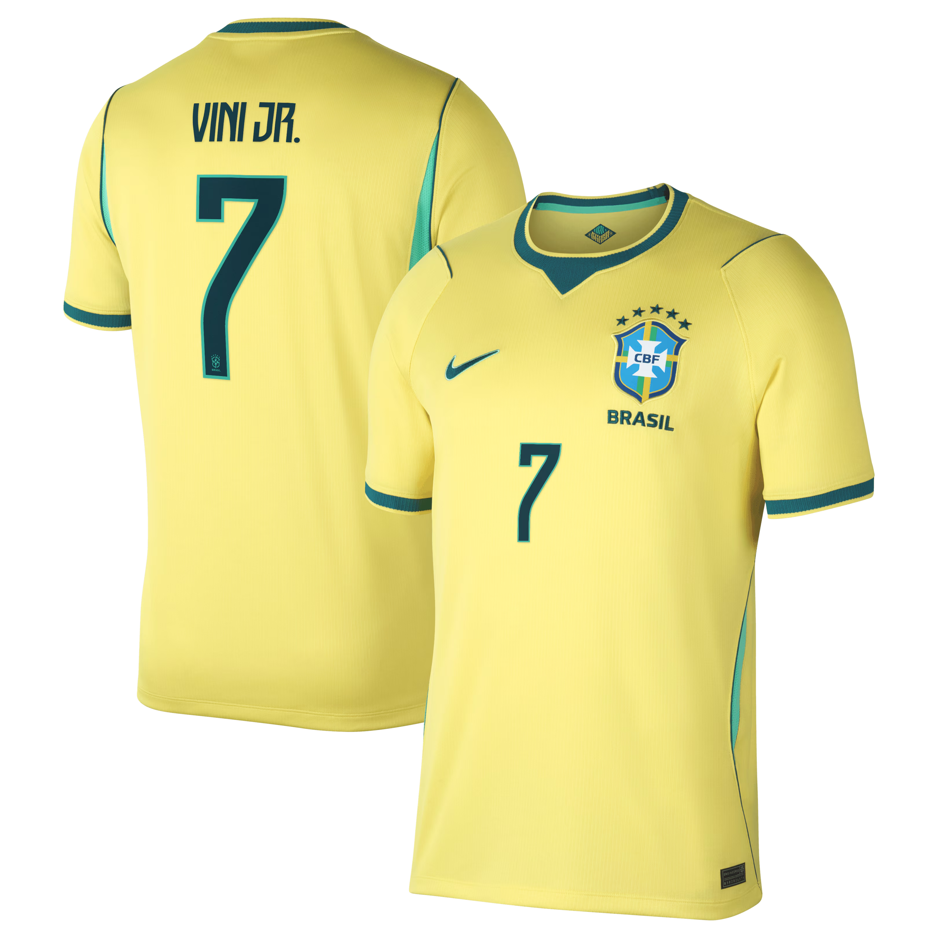 Vini Jr. Brazil National Team Nike 2026 Home Stadium Jersey - Yellow