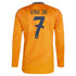 Vini Jr. Real Madrid 2024/25 Away Long Sleeve Player Soccer Shirt - Orange