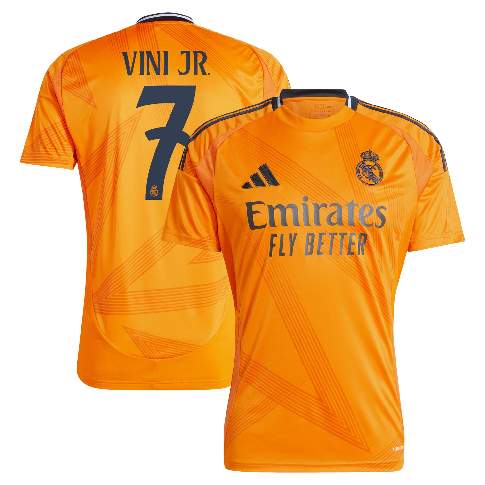 Vini Jr. Real Madrid 2024/25 Away Player Soccer Shirt - Orange