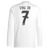 Vini Jr. Real Madrid  2024/2025 Home Long Sleeve Player Soccer Shirt - White
