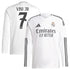 Vini Jr. Real Madrid  2024/2025 Home Long Sleeve Player Soccer Shirt - White