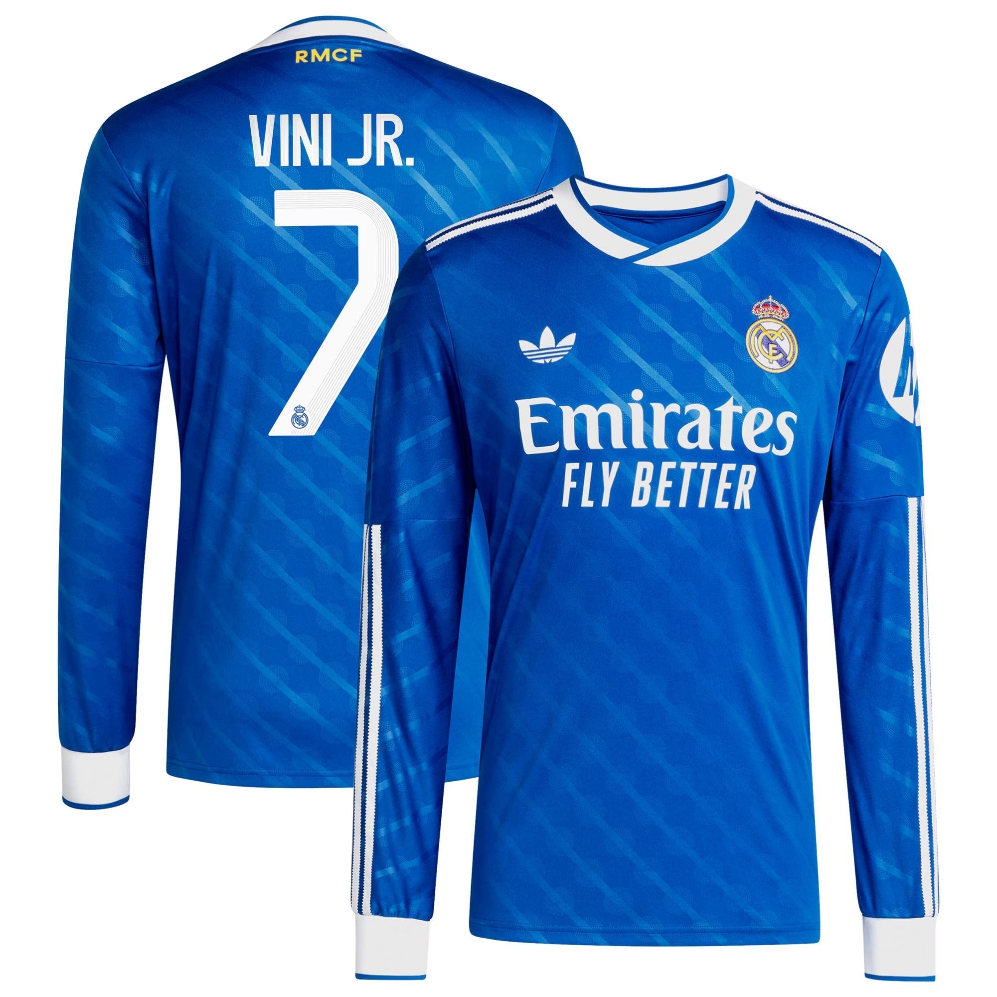 Vinicius Junior Real Madrid 2025/26 Third Long Sleeve Player Soccer Shirt - Blue