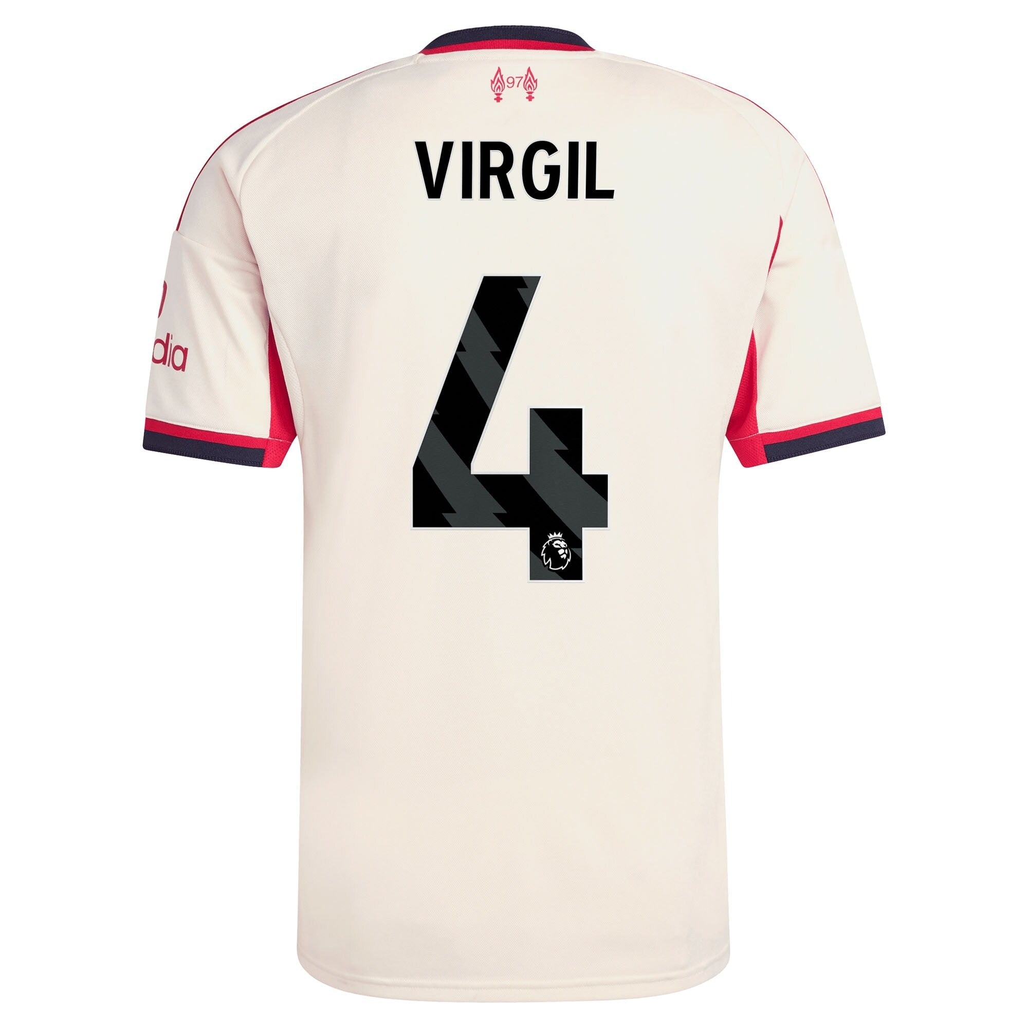 Virgil van Dijk Liverpool 2025/26 Away Player Soccer Shirt - White