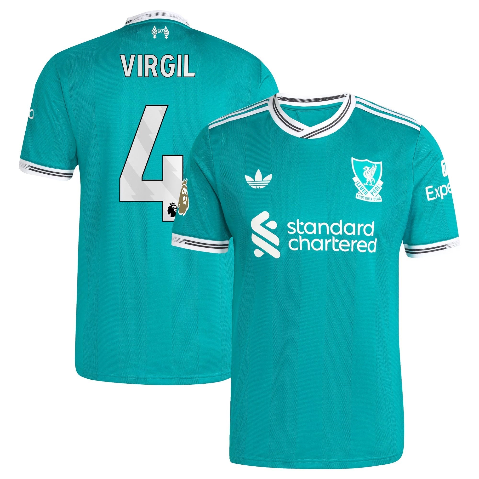 Virgil van Dijk Liverpool 2025/26 Third Player Soccer Shirt - Green