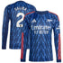 William Saliba Arsenal 2025/26 Away Long Sleeve Player Soccer Shirt - Blue