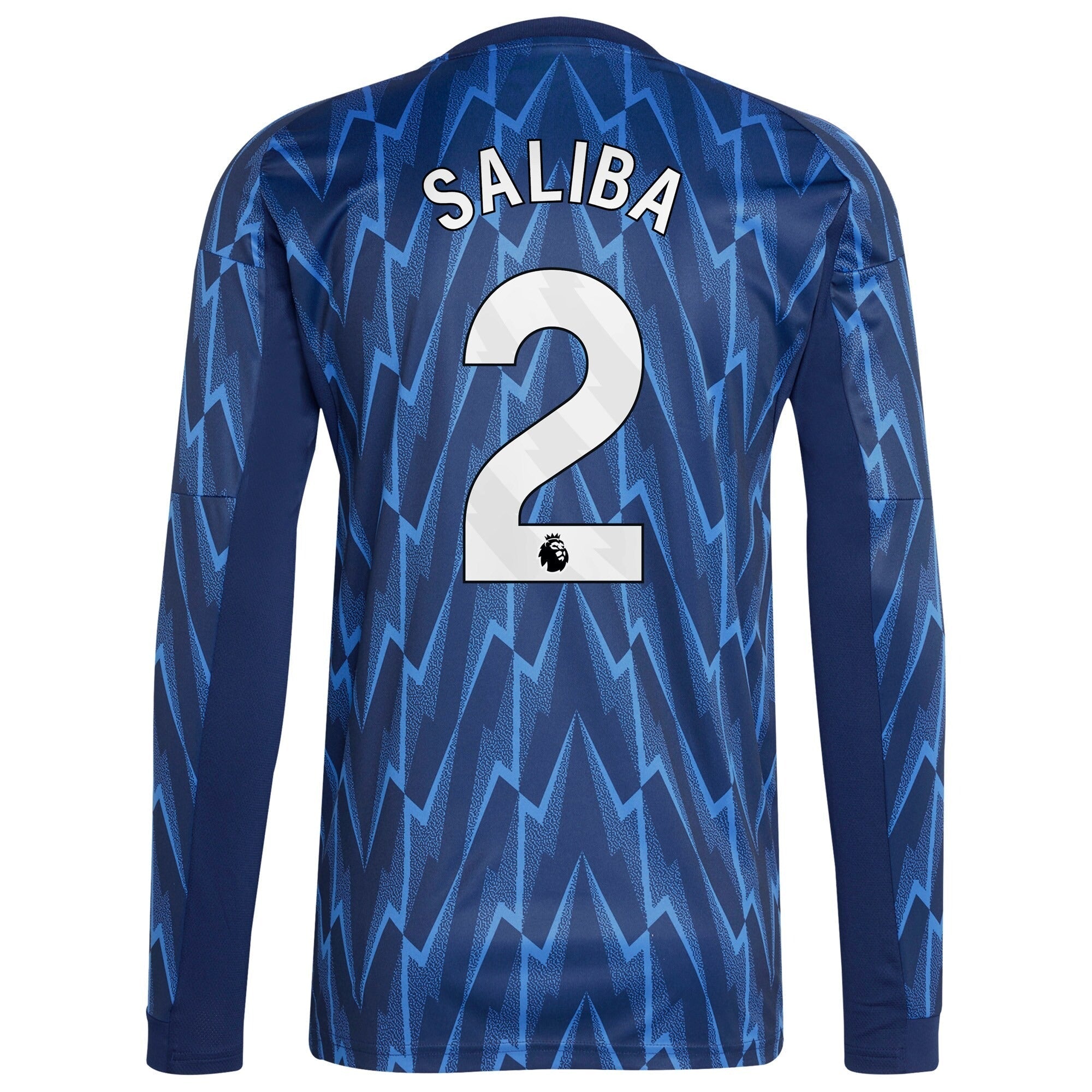 William Saliba Arsenal 2025/26 Away Long Sleeve Player Soccer Shirt - Blue