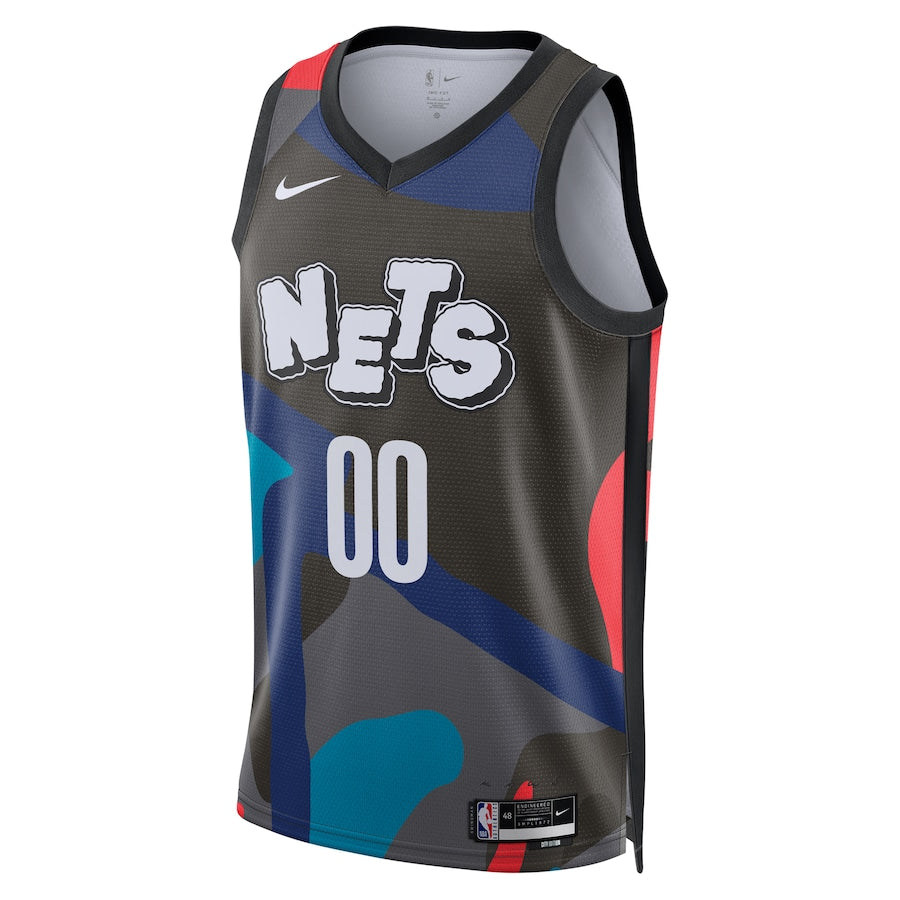 Brooklyn Nets  Unisex 2023/24 customized Swingman Shirt - Black - City Edition