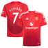 adidas Cristiano Ronaldo Manchester United 2025 jersey in red with Ronaldo number 7 on back and team logo on front