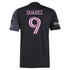 adidas Luis Suárez Inter Miami jersey black with pink number 9 and Suarez name on back